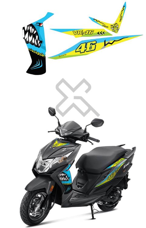 Dio Bs6 Shark 46 Sticker | Dio Bs6 Shark Decal